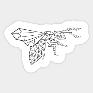 Polygonal flying bee Sticker